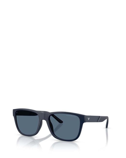 Emporio Armani Blue Square Frame Sunglasses for men