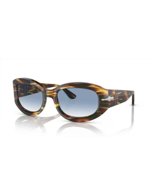 Persol Blue Oval Frame Sunglasses