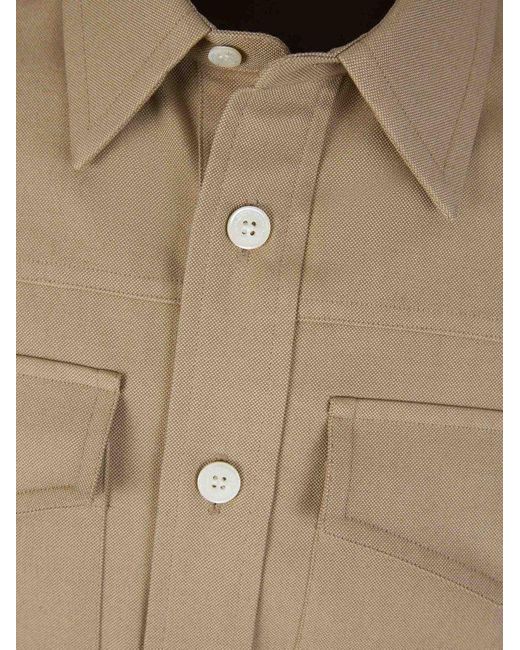 Alexander McQueen Natural Cotton Pockets Overshirt for men