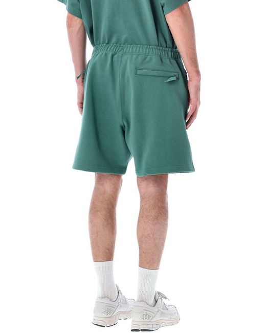 Nike Green Solo Swoosh Embroidered Fleece Shorts for men