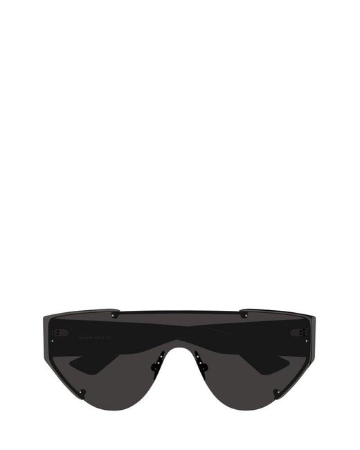 Alexander McQueen Black Shield Frame Sunglasses