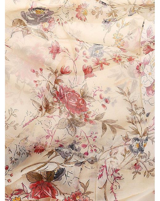 Weekend by Maxmara Natural All-over Floral Patterned Stole