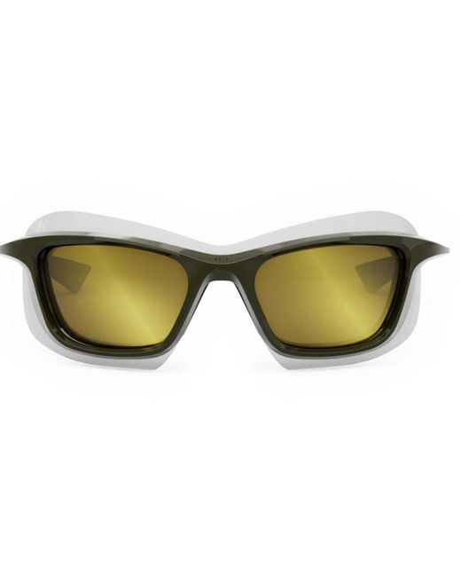 Dior Green Rectangular Frame Sunglasses