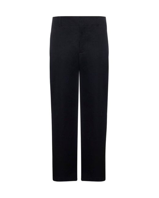 Bottega Veneta Black Strap Detailed Tailored Trousers for men