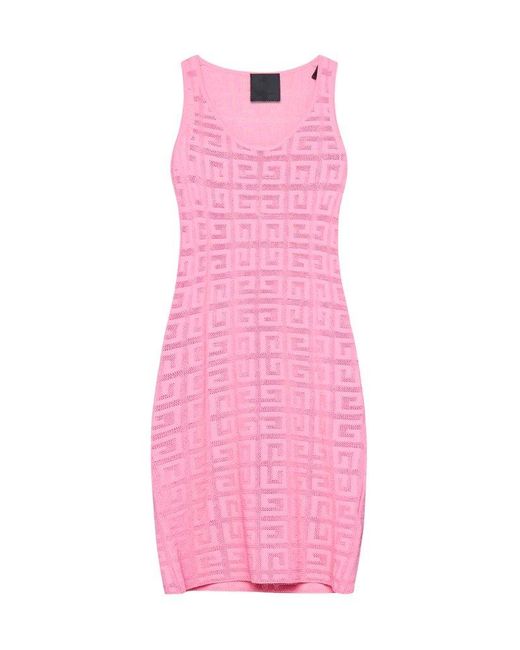 Givenchy 4g Mesh Mini Dress in Pink | Lyst