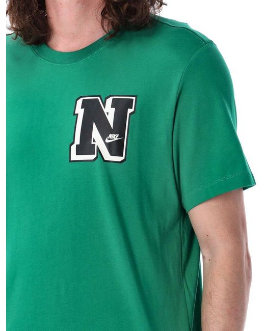 Nike Green Sportswear Crewneck T-shirt for men