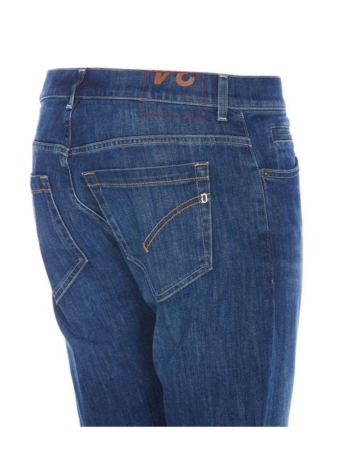Dondup Blue Denim Jeans Classic Fit for men