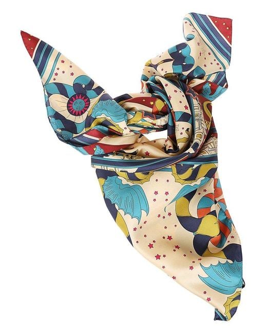 Weekend by Maxmara Blue All-over Printed Scarf