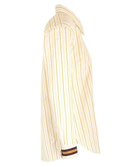 Dries Van Noten Natural Striped Poplin Shirt