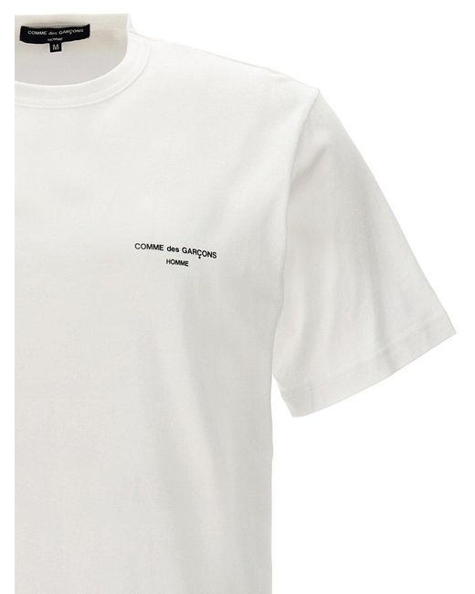 Comme des Garçons White Logo Print T-Shirt for men