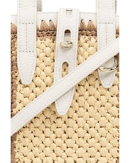 Furla White Net Mini Crossbody Bag