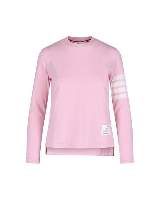 Thom Browne Pink '4-Bar' T-Shirt