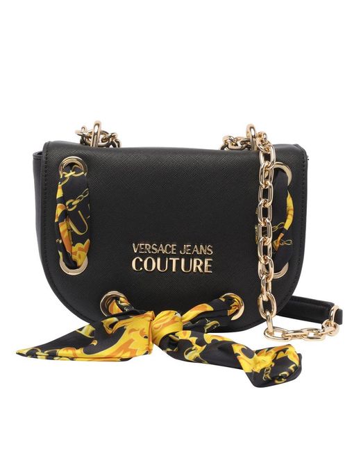 Versace Black Scarf-detail Crossbody Bag