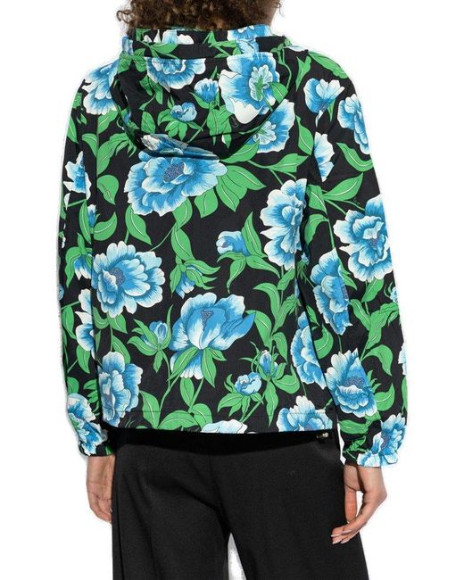 KENZO Green Jacket With Floral Motif