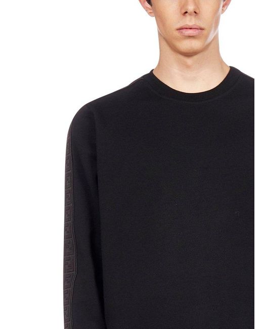 Fendi Black Ff Motif Sweatshirt for men