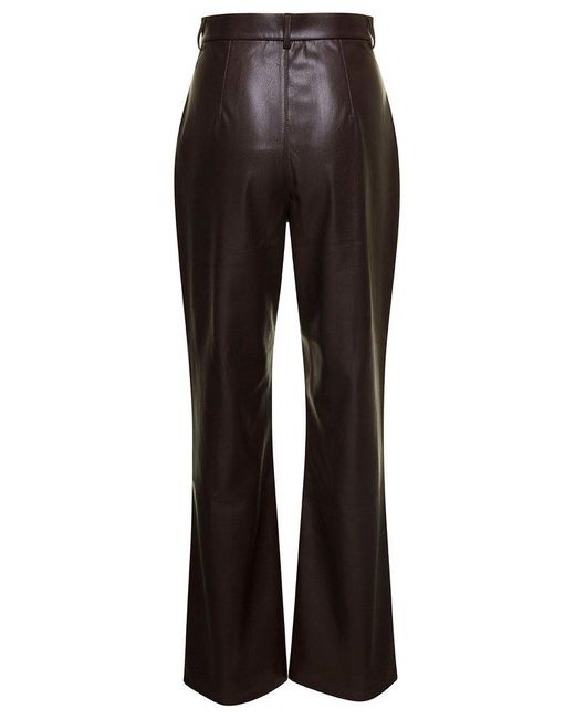 Nanushka Brown Lena Pleated Trousers