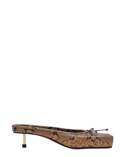 Jacquemus Brown The Low Ballet Mules