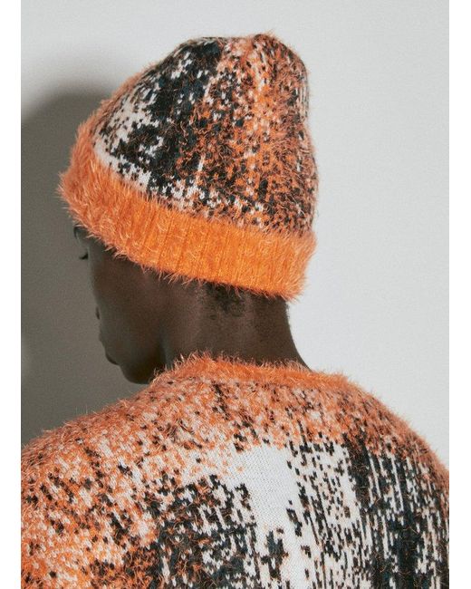 Y. Project Multicolor Y/Project Gradient Hairy Knit Beanie Hat for men