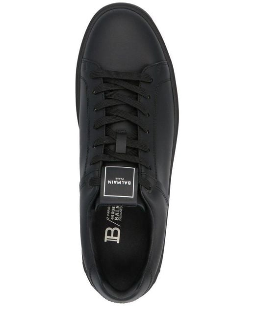 Balmain Black B-court Lace-up Sneakers for men