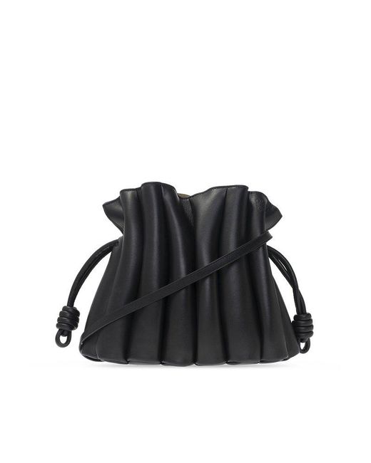 Loewe Black Flamenco Ondas Clutch Bag