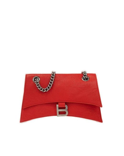 Balenciaga Crush Small Shoulder Bag in Red Lyst