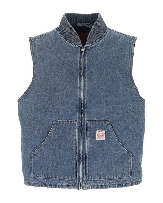 Levi's Blue Sleeveless Utility Jacket for men