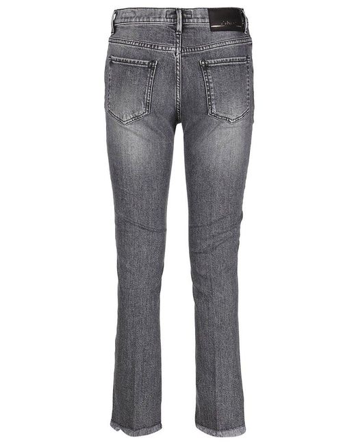 Pinko Gray Brenda High-waisted Jeans