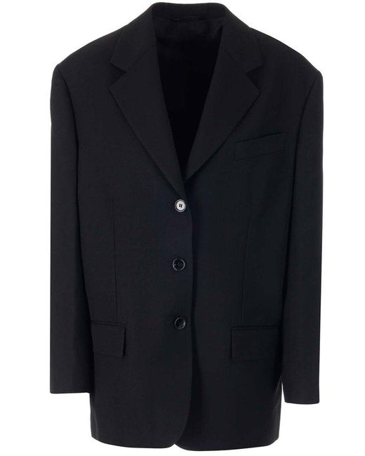 Acne Blue Single-breasted Suit Jacket