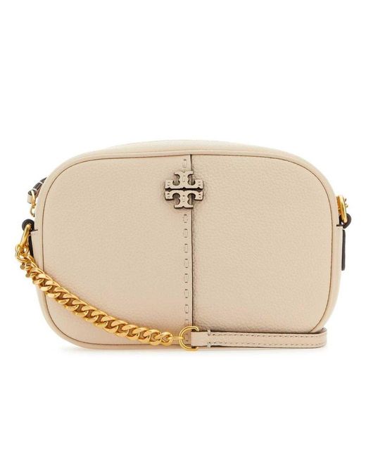 Tory Burch Natural Mcgraw Leather Camera Bag