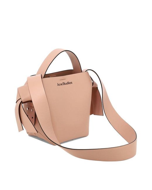 Acne Pink Musubi Micro Leather Handbag