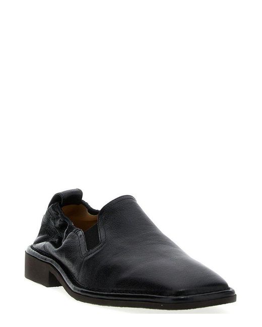 Lemaire Black Square-toe Slip-on Loafers for men