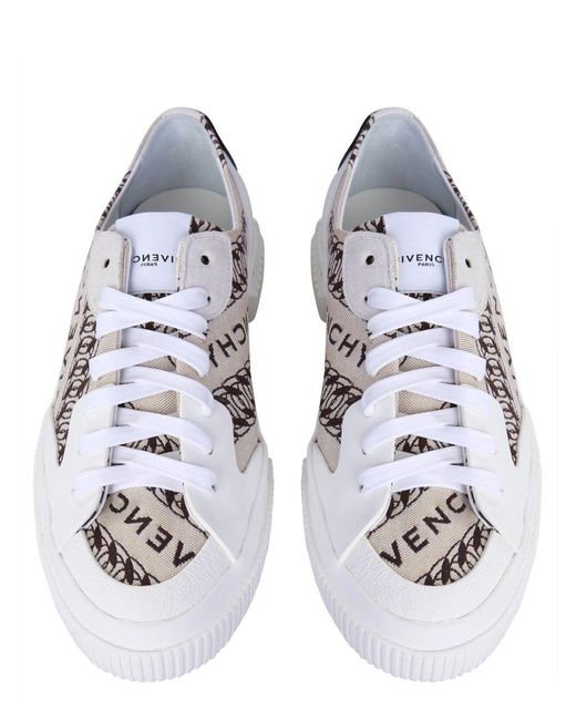givenchy chain tennis light low sneakers in canvas