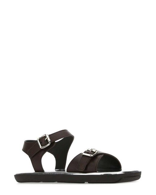 Prada Double Strap Buckled Sandals in Brown for Men | Lyst