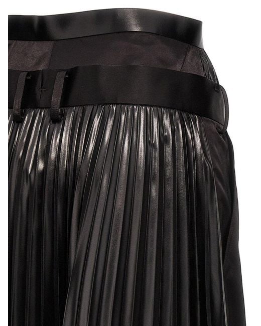 Junya Watanabe Black Mid-rise Cropped Pleated Trousers