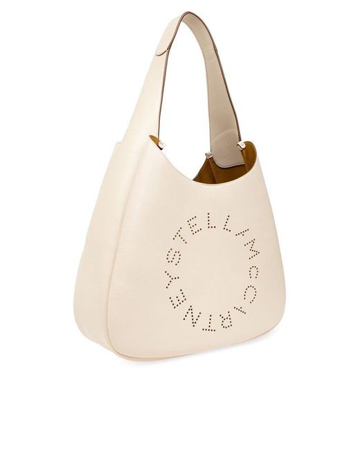 Stella McCartney Natural Logo-perforated Medium Tote Bag