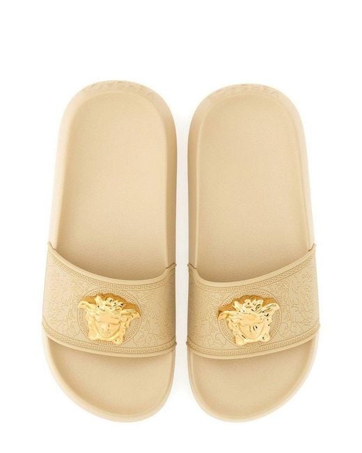 Versace Yellow Slide Sandal "medusa"