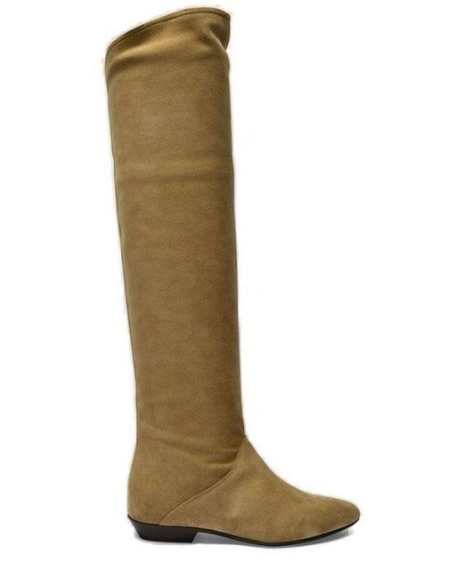 ISABEL MARANT 90mm Adsie Metallic toe-cap Boots - Farfetch