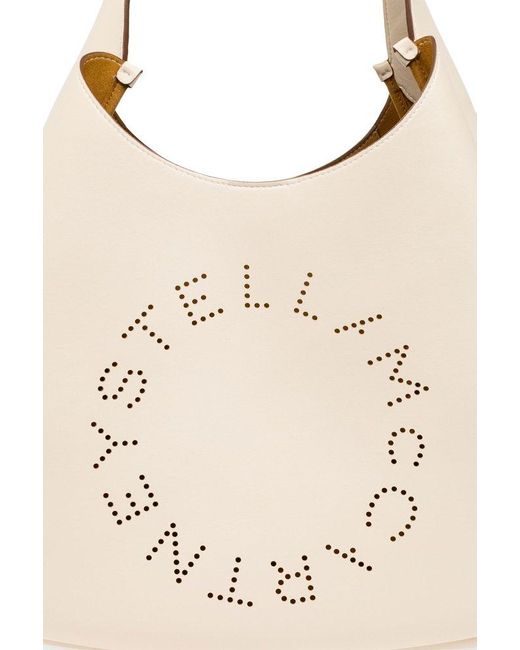 Stella McCartney Natural Logo-perforated Medium Tote Bag