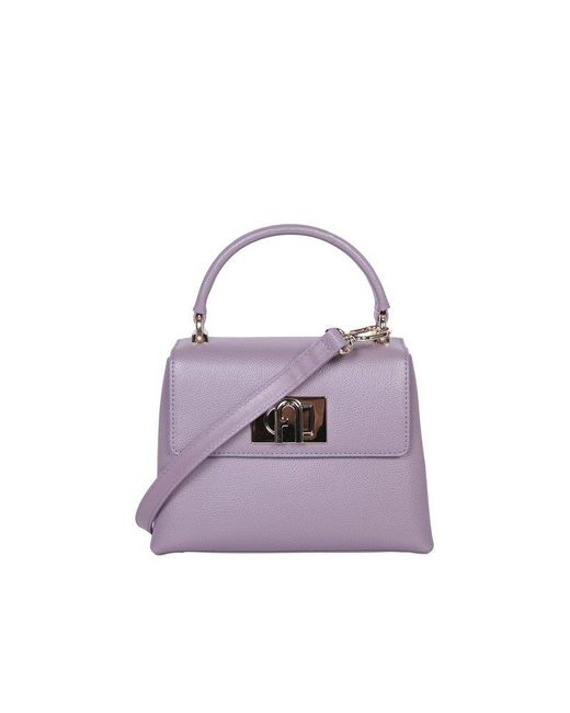 Furla 1927 Twist-lock Mini Tote Bag in Purple | Lyst