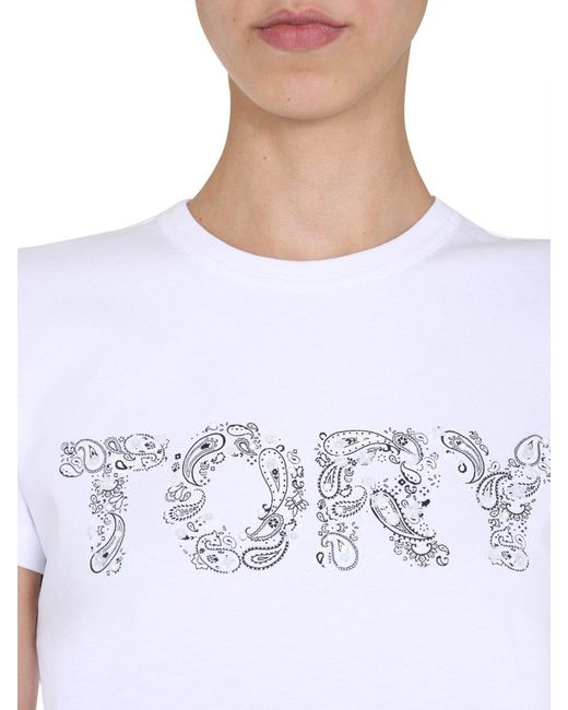 tory burch t shirt logo