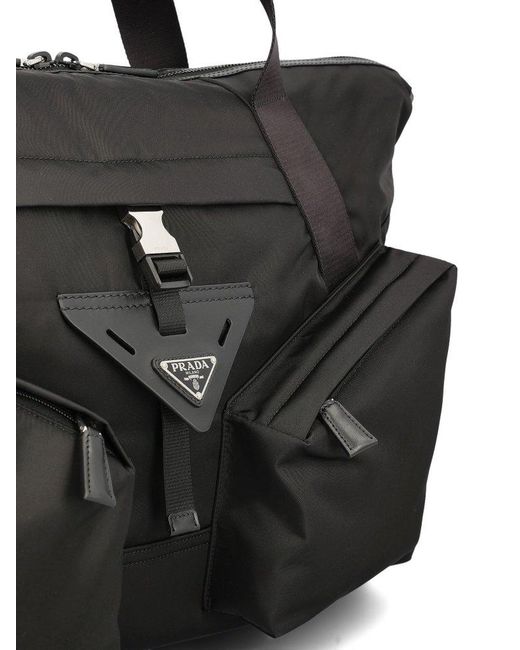 Prada Black Zip-up Tote Bag for men