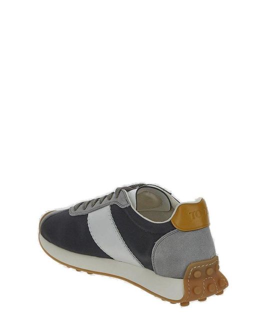 Tod's Gray Trimmed Lace-Up Sneakers