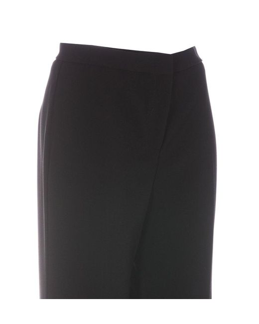 Pinko Black High-Waist Straight-Leg Trousers