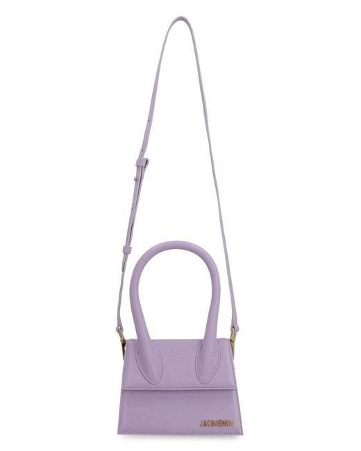 Jacquemus Purple Le Chiquito Medium Leather Top-handle Bag