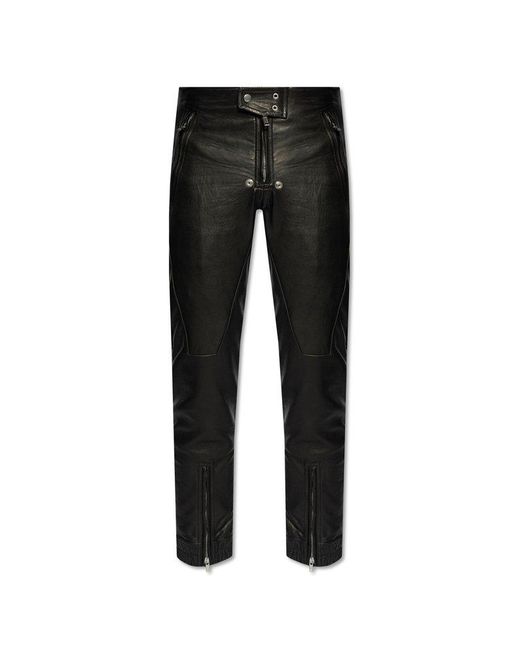 Rick Owens Black 'luxor' Leather Trousers, for men