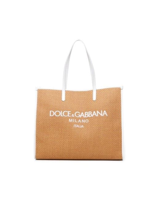 Dolce & Gabbana White Large Shopping Bag
