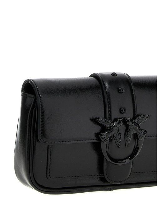 Pinko Black Love One Pocket' Shoulder Strap Crossbody Bags