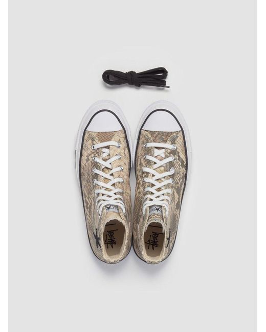 Converse Natural X Stüssy Chuck 70 High-Top Sneakers