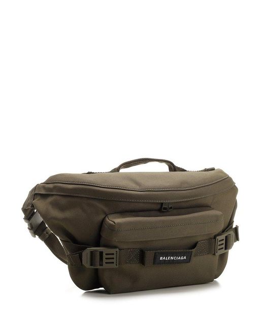 Balenciaga Brown Logo Top Handle Belt Bag for men