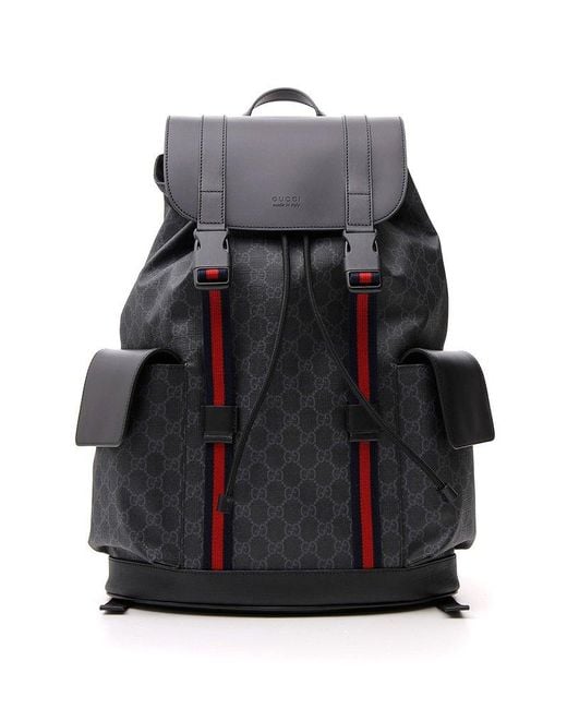 Gucci Black GG Print Backpack for men